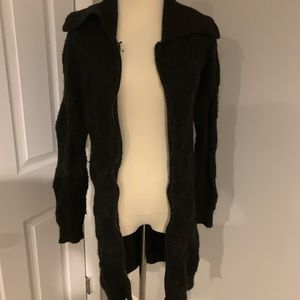BCBGMAXZRIA Zippered long sweater